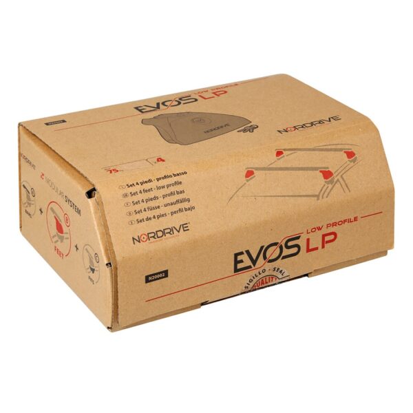 Nordrive ΣΤΑΝΤΑΡ ΠΟΔΙ ΜΕ ΚΑΠΑΚΙΑ ΚΑΙ ΚΛΕΙΔΑΡΙΑ  EVOS LP LOW PROFILE (111x 70mm ) ΧΑΜΗΛΟ ΠΡΟΦΙΛ NORDRIVE - 4 ΤΕΜ. - Image 4