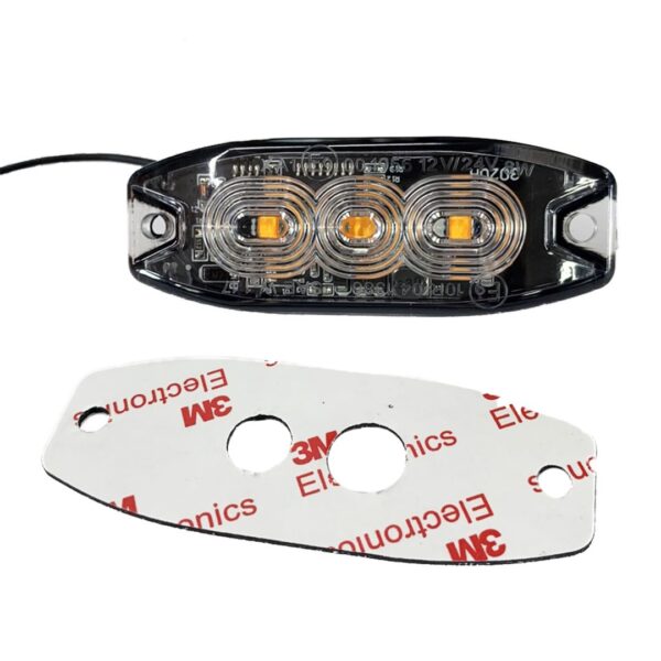 Amio ΣΤΡΟΜΠΟ 12/24V 8x3x0,9cm ΠΟΡΤΟΚΑΛΙ 3LED 9W (3x3W) R65 R10 AMiO - 1 ΤΕΜ. - Image 3