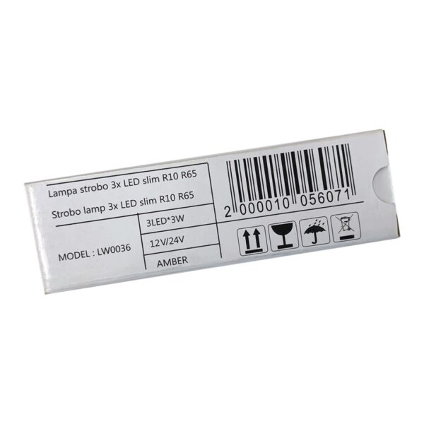 Amio ΣΤΡΟΜΠΟ 12/24V 8x3x0,9cm ΠΟΡΤΟΚΑΛΙ 3LED 9W (3x3W) R65 R10 AMiO - 1 ΤΕΜ. - Image 4