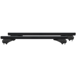 MENABO ΜΠΑΡΕΣ ΑΛΟΥΜΙΝΙΟΥ SONIC BLACK XL 130cm ΣΕ ΜΑΥΡΟ ΧΡΩΜΑ ΓΙΑ ΟΡΟΦΗ ΜΕ FLUSH ΚΑΙ RAISED RAILS MENABO - 2 ΤΕΜ.