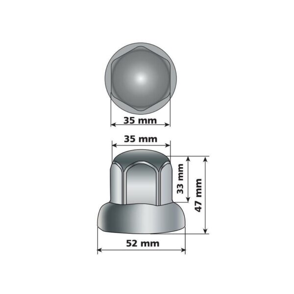 Lampa ΚΑΠΑΚΙΑ ΠΑΞΙΜΑΔΙΩΝ/ΜΠΟΥΛΟΝΙΩΝ ΦΟΡΤΗΓΟΥ INOX (STAINLESS STEEL) 32mm LAMPA - 500 ΤΕΜ. - Image 3