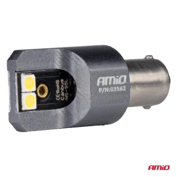 Amio ΛΑΜΠΕΣ T4W BA9s 12/24V 6.000K 4xSMD LED FULL CAN-BUS ΛΕΥΚΟ 3030 PRO SERIES AMIO - 2 ΤΕΜ. - Image 3