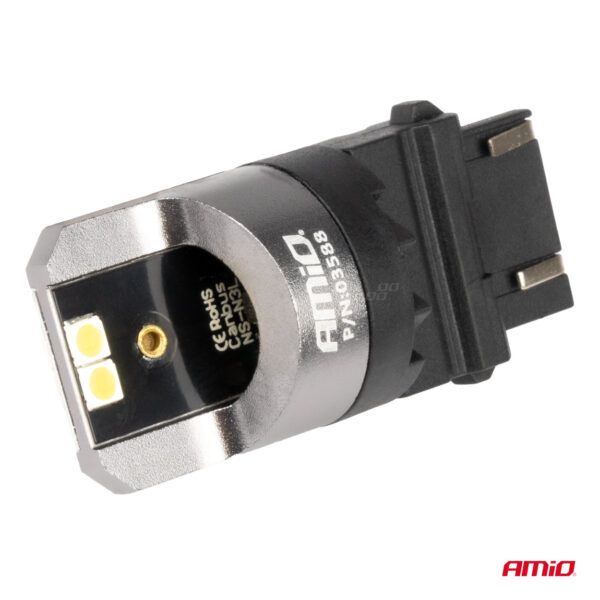 Amio ΛΑΜΠΕΣ P27/7W 12/24V 6.000K 4SMD LED CAN-BUS ΛΕΥΚΑ PRO SERIES AMIO - 2 ΤΕΜ. - Image 3