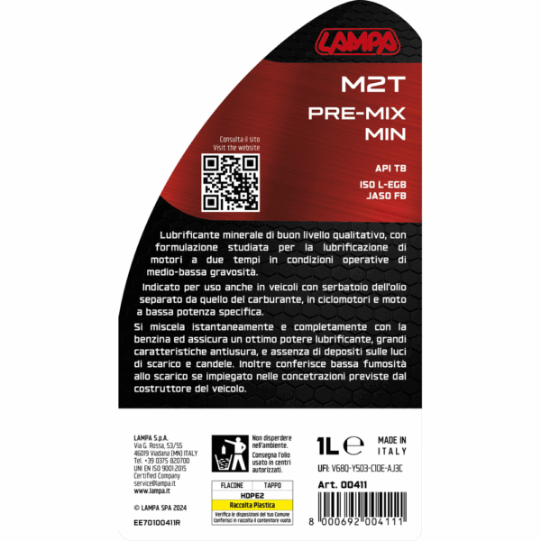 Lampa ΛΑΔΙ MOTO M2T PRE-MIX MIN ΟΡΥΚΤΕΛΑΙΟ SCOOTER ΓΙΑ ΔΙΧΡΟΝΟΥΣ ΚΙΝΗΤΗΡΕΣ 1L  LAMPA - 1 ΤΕΜ. - Image 3