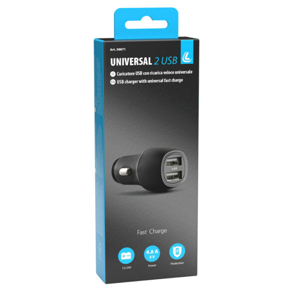 Lampa ΑΝΤΑΠΤΟΡΑΣ ΑΝΑΠΤΗΡΑ 12/24V ΜΕ 2 USB 4800mA FAST CHARGER - Image 2