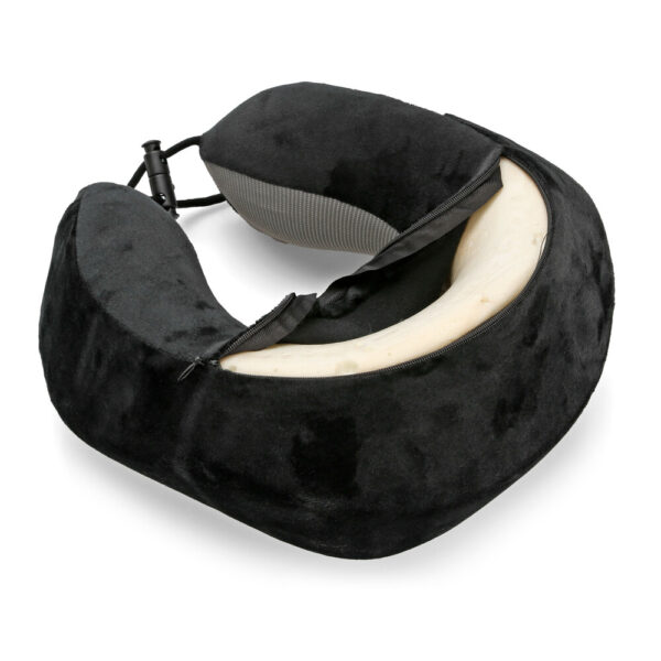 Lampa ΜΑΞΙΛΑΡΙ ΤΑΞΙΔΙΟΥ ΑΥΧΕΝΑ ΕΡΓΟΝΟΜΙΚΟ MEMORY FOAM ΜΑΥΡΟ/ΓΚΡΙ NECK-LUXE LAMPA - 1 ΤΕΜ. - Image 3
