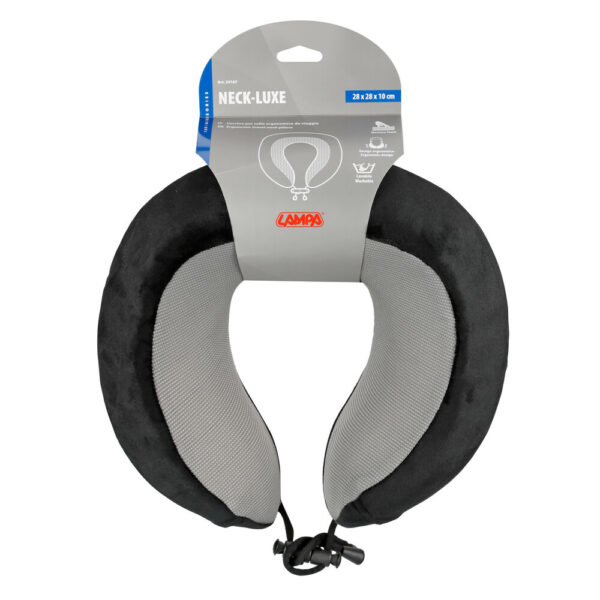 Lampa ΜΑΞΙΛΑΡΙ ΤΑΞΙΔΙΟΥ ΑΥΧΕΝΑ ΕΡΓΟΝΟΜΙΚΟ MEMORY FOAM ΜΑΥΡΟ/ΓΚΡΙ NECK-LUXE LAMPA - 1 ΤΕΜ. - Image 4