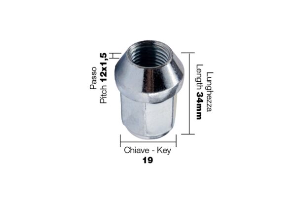 Simoni Racing ΠΑΞΙΜΑΔΙ ΚΩΝΙΚΟ 12x1,5 (34mm) (19) 10ΤΕΜ. - Image 2
