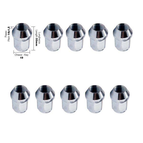 Simoni Racing ΠΑΞΙΜΑΔΙ ΚΩΝΙΚΟ 14x1,5 (33mm) (19) 10ΤΕΜ.