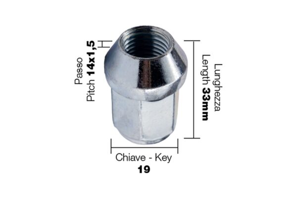 Simoni Racing ΠΑΞΙΜΑΔΙ ΚΩΝΙΚΟ 14x1,5 (33mm) (19) 10ΤΕΜ. - Image 2
