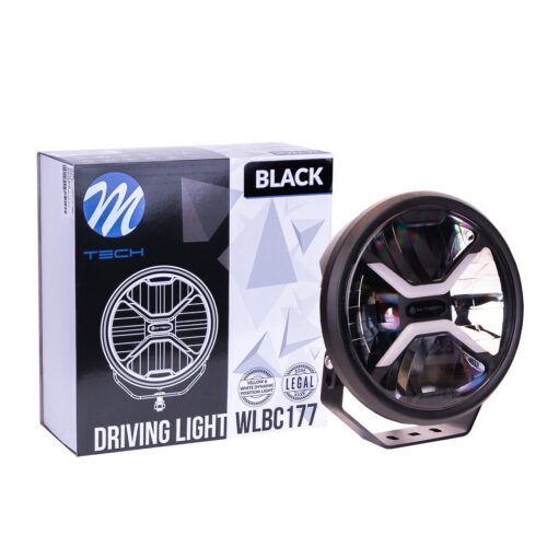 M-Tech ΠΡΟΒΟΛΕΑΣ ΣΤΡΟΓΓΥΛΟΣ DRIVING LIGHT BLACK SERIES LED 12-48V 80W 5.700K 11.000lm 220mm mTECH –  1 ΤΕΜ.