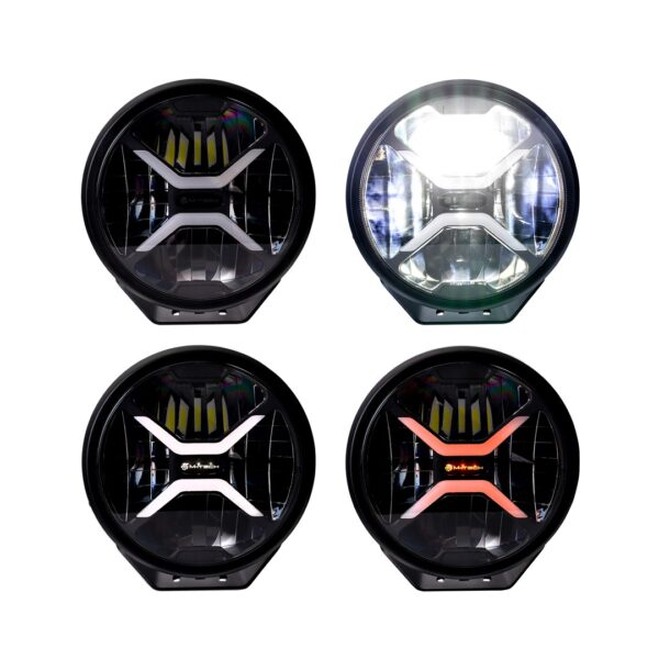 M-Tech ΠΡΟΒΟΛΕΑΣ ΣΤΡΟΓΓΥΛΟΣ DRIVING LIGHT BLACK SERIES LED 12-48V 80W 5.700K 11.000lm 220mm mTECH -  1 ΤΕΜ. - Image 4