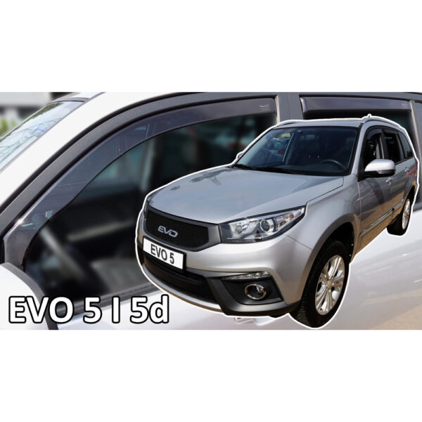 Heko ΑΝΕΜΟΘΡΑΥΣΤΕΣ ΓΙΑ EVO 5 5D 2020-2022 ΖΕΥΓΑΡΙ ΑΠΟ ΕΥΚΑΜΠΤΟ ΦΙΜΕ ΠΛΑΣΤΙΚΟ HEKO - 2 ΤΕΜ.