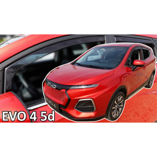 Heko ΑΝΕΜΟΘΡΑΥΣΤΕΣ ΓΙΑ EVO 4 5D 2020+ ΣΕΤ ΑΥΤΟΚΙΝΗΤΟΥ ΑΠΟ ΕΥΚΑΜΠΤΟ ΦΙΜΕ ΠΛΑΣΤΙΚΟ HEKO – 4 ΤΕΜ.