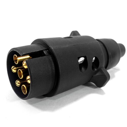 Amio Amio – Πρίζα κοτσαδόρου αρσενική 7 φις υψηλής αντοχής για ρυμουλκούμενα και τροχόσπιτα, με ανθεκτικό πλαστικό σώμα και μεταλλικές επαφές για ασφαλή σύνδεση, κατάλληλη για όλες τις εφαρμογές οχημάτων 12V – 1 τεμ. (01256/AM)