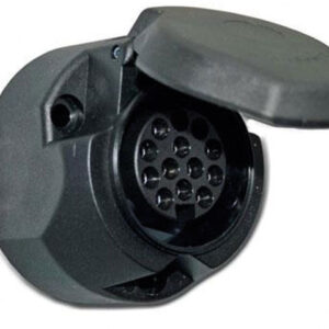 Amio Amio - Πρίζα Κοτσαδόρου 13-Pin Θηλυκή 12V Πλαστική Μαύρη για Τρέιλερ Τροχόσπιτο και Σκάφος - 1 τεμ. (01325/AM)