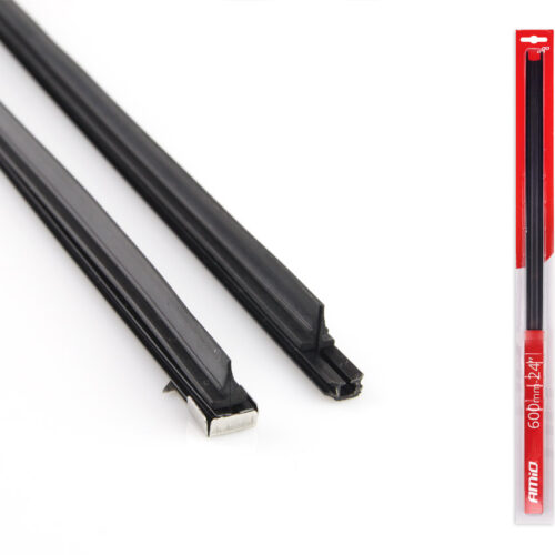 Amio Amio – Λάστιχα Υαλοκαθαριστήρων Ανταλλακτικά 600mm 24 ιντσών για Καθαρισμό Παρμπρίζ Οχήματος – 2 τεμ. (01342/AM)