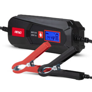 Amio Amio - Φορτιστής Μπαταρίας Ψηφιακός DBC-5A SLA FLP τάση λειτουργίας 6/12V ένταση ρεύματος 5A για Επιβατικά Αυτοκίνητα και Μοτοσυκλέτες - 1 τεμ. (04522/AM)