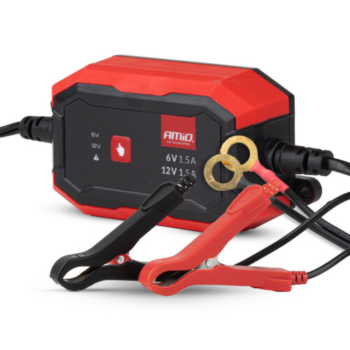 Amio Amio – Φορτιστής Μπαταρίας Ψηφιακός AGM GEL LiFePo4 (LFP) τάση λειτουργίας 6/12V ένταση ρεύματος 1.5A για Επιβατικά Αυτοκίνητα και Μοτοσυκλέτες – 1 τεμ. (04526/AM)