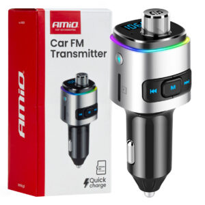 Amio Amio - FM Transmitter Αυτοκινήτου 12/24V με 2xUSB Type-A και Υποδοχή microSD - 1 τεμ. (04654/AM)