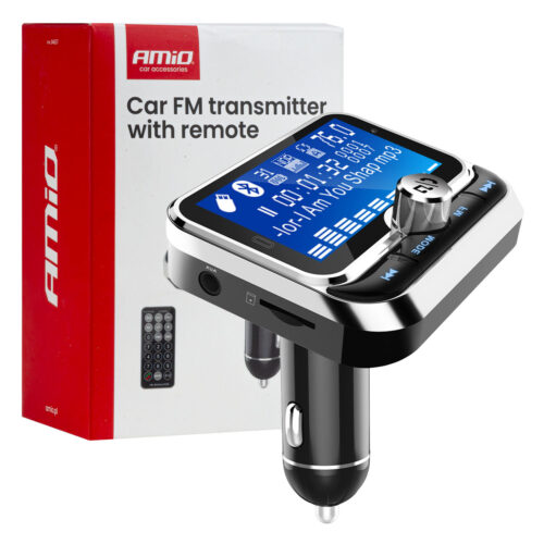 Amio Amio – FM Transmitter Αυτοκινήτου 12/24V με 1xUSB Type-A, 1xUSB Type-C και Τηλεχειριστήριο – 1 τεμ. (04657/AM)
