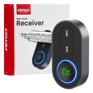 Amio Amio - Bluetooth Δέκτης (Receiver) για Ασύρματη Μετάδοση Ήχου με υποδοχή Mini Jack 3.5mm για Αυτοκίνητα και Ηχοσυστήματα - 1 τεμ. (04658/AM)