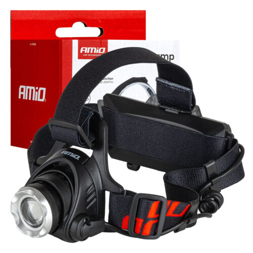 Amio Amio – Φακός Κεφαλής Εργασίας τύπου T6 LED χωρητικότητα μπαταρίας 3600mAh – 1 τεμ. (04664/AM)