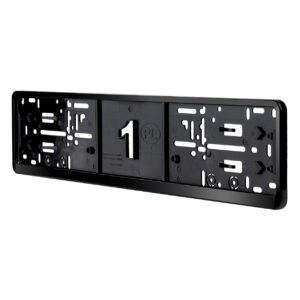 Amio Amio - Πλαίσιο Πινακίδας Αυτοκινήτου 520x114mm Μαύρο Γυαλιστερό Piano Black για Εμπρός και Πίσω Πινακίδα - 1 τεμ. (04779/AM)