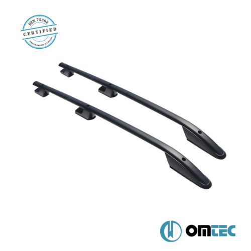 Omtec Omtec – Παράλληλες Μπάρες Οροφής Sport για VW Amarok (PH 2H) 2010>2022 από Αλουμίνιο σε Μαύρο Χρώμα και Μέγιστο Βάρος Φορτίου 75 kg – 2 τεμ. (7535931B/OM)