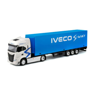 Lampa Lampa - Μινιατούρα νταλίκα Iveco S-Way με κοντέινερ 1:43 σε λευκό/μπλε χρώμα Burago - 1 τεμ. (BU31469)