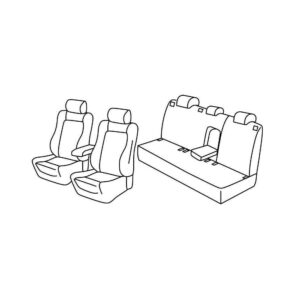 Lampa Lampa - Καλύμματα Καθισμάτων Superior για Volkswagen Golf Mk6 11/2008-10/2012 3/5πορτο Hatchback - 1 σετ (L.QF37057F)