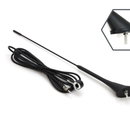 Amio Amio – Κεραία Οροφής Αυτοκινήτου Μαύρη 40cm Φ5mm με Καλώδιο 3m για Σταθερή Λήψη Σήματος – 1 Τεμ. (01507/AM)