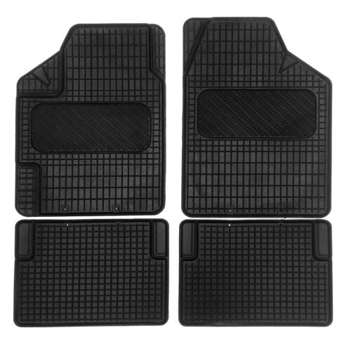 Amio Amio – Πατάκια Λάστιχο Μαύρα RCM-01 για Προστασία Εσωτερικού από Νερά, Λάσπες & Φθορά με Εύκολο Καθάρισμα & Αντοχή σε Καθημερινή Χρήση – 4 Τεμ. (01709/AM)