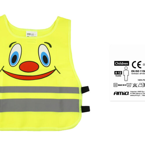 Amio Amio – Παιδικό γιλέκο ανακλαστικό έκτακτης ανάγκης 5-14 ετών με υψηλή ορατότητα και άνετη εφαρμογή για καθημερινή ασφάλεια – 1 Τεμ. (01737/AM)
