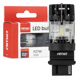 Amio Amio – LED CSP P27W 3156 Καρφωτό 12V 66W 4800lm 6500K Full CANBUS για Όπισθεν & Ισχυρό Φως – 1 Τεμ. (04690/AM)