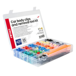 Amio Amio – Κλιπς Αμαξώματος Αυτοκινήτου Σετ 435 Τεμ. με Εργαλεία για Σταθερή Τοποθέτηση & Πλήρη Επισκευή – 1 Σετ (04744/AM)