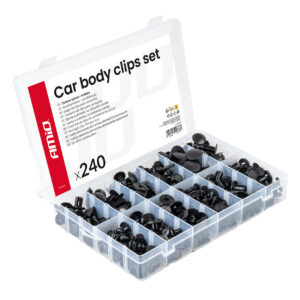 Amio Amio – Κλιπς Ταπετσαρίας Αυτοκινήτου Σετ 240 Τεμ. για Σταθερή Τοποθέτηση & Πλήρη Επισκευή Πλαστικών – 1 Σετ (04737/AM)
