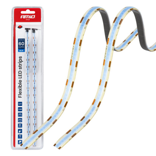 Amio Amio – Ταινία LED COB 12V Μπλε 2x30cm Flexible για Εντυπωσιακό Εσωτερικό Φωτισμό & Easy Install – Σετ 2 Τεμ. (04571/AM)