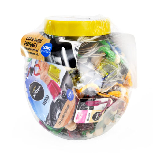 Amio Amio – Αρωματικά Αυτοκινήτου Aroma Wood σε Βαζάκι Display 60 Τεμ. για Φρεσκάδα & Καθημερινή Χρήση – Σετ 60 Τεμ. (A92216/AM)