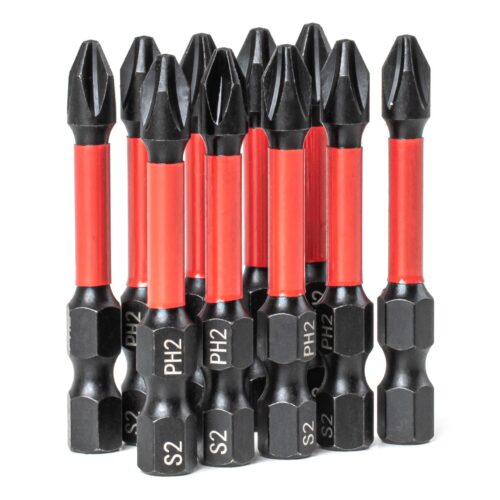 Amio Amio – Μύτες Στρέψης Torsion PH2 HEX 1/4″ 50mm Heavy Duty για Σταθερή Τοποθέτηση Εργαλείου & Καθημερινή Χρήση – Σετ 10 Τεμ. (04784/AM)