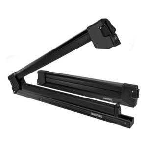 Menabo Menabo - Βάση Σκι Οροφής Αλουμινίου Yelo Black με Κλειδί για 6 Ζευγάρια Σκι ή 4 Snowboard για Ασφαλή Μεταφορά Φορτίου - 1 Σετ (14200/MB)