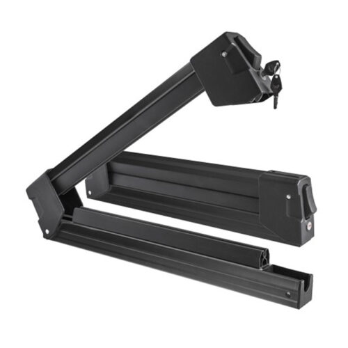 Menabo Menabo – Βάση Σκι Οροφής Αλουμινίου Yelo 4 NS Black με Κλειδί για 4 Ζευγάρια Σκι ή 2 Snowboard για Ασφαλή Μεταφορά Φορτίου – 1 Σετ (14590/MB)