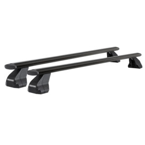 Menabo Menabo - Μπάρες Οροφής Αλουμινίου Omega Plus Black M 112 cm σε Μαύρο Χρώμα με Προστατευτικά Καπάκια Άκρων για Απλή Οροφή - 2 Τεμ. (16080/MB)