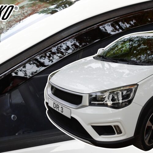 Heko Heko – Ανεμοθραύστες για Dr 3 5 Doors 2018-2022 Ζευγάρι Απο Εύκαμπτο Φιμέ Πλαστικό – 2 τεμ. (ΑΝΕΜ.29135)