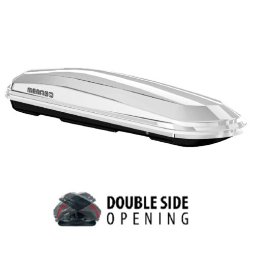 Menabo Menabo – Μπαγκαζιέρα Οροφής Diamond 450 Duo White Λευκή Γυαλιστερή 450L για Επιπλέον Αποσκευές Ταξιδιού – 1 Τεμ. (9300/MB)