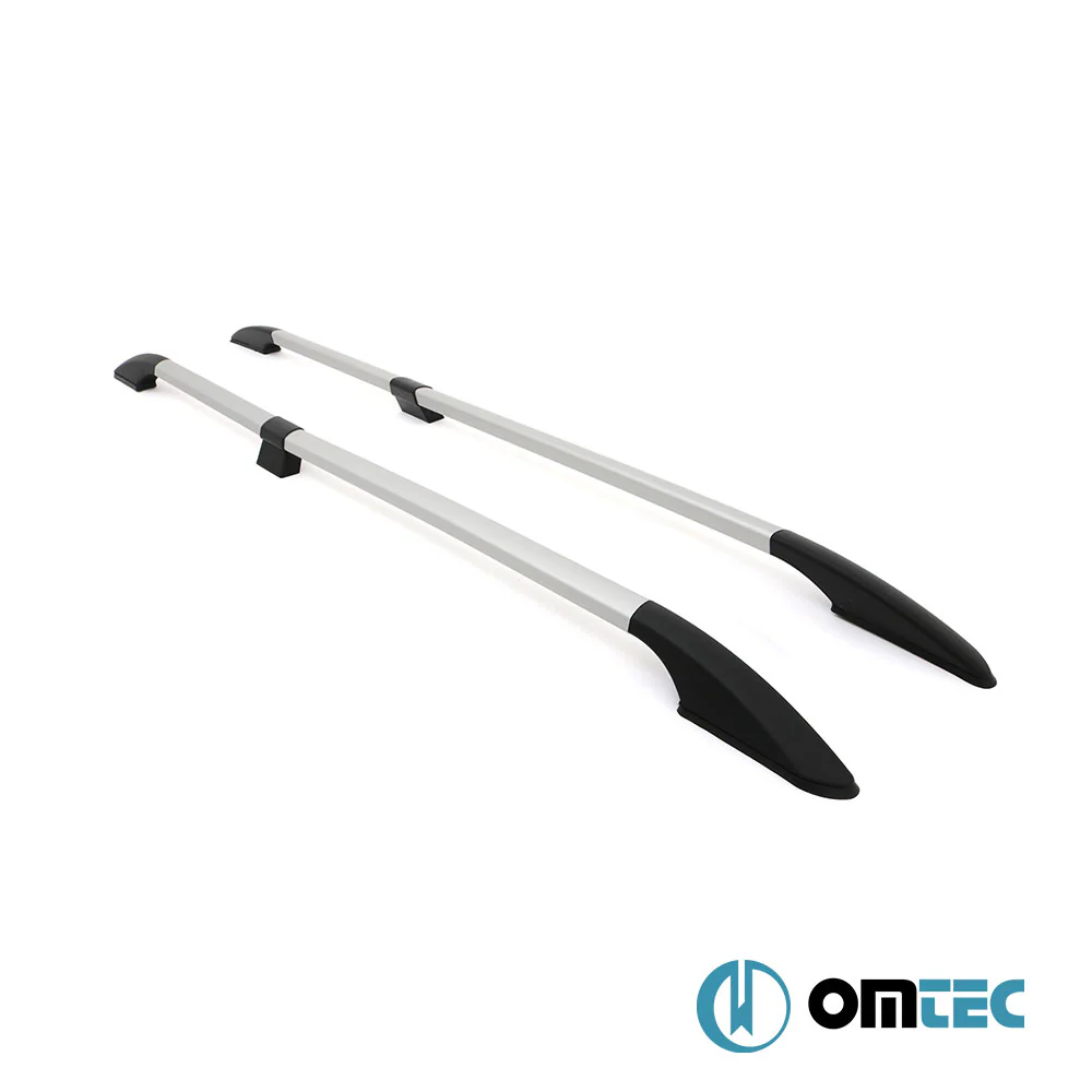 Omtec Omtec - Παράλληλες Μπάρες Οροφής Διαιρούμενες για Nissan NV200 2010 > / Chevrolet City Express 2015 > από Αλουμίνιο σε Ασημί Χρώμα και Μέγιστο Βάρος Φορτίου 75 kg - 2 τεμ. (D5035933/OM)