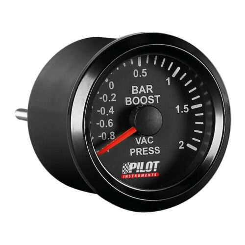 Lampa ΜΠΑΡΟΜΕΤΡΟ ΑΝΑΛΟΓΙΚΟ ΜΑΥΡΟ ΜΕ ΛΕΥΚΟ ΦΩΣ BLACK ANALOGUE SERIES 9-32V 52mm