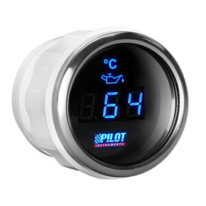 Lampa ΟΡΓΑΝΟ ΘΕΡΜΟΚΡΑΣΙΑΣ ΛΑΔΙΟΥ ΨΗΦΙΑΚΟ ΜΑΥΡΟ ΜΕ ΛΕΥΚΟ ΦΩΣ BLACK DIGITAL SERIES 9-32V 52mm