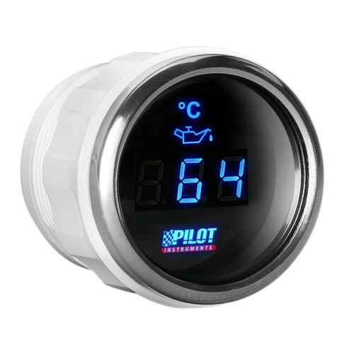 Lampa ΟΡΓΑΝΟ ΘΕΡΜΟΚΡΑΣΙΑΣ ΛΑΔΙΟΥ ΨΗΦΙΑΚΟ ΜΑΥΡΟ ΜΕ ΛΕΥΚΟ ΦΩΣ BLACK DIGITAL SERIES 9-32V 52mm