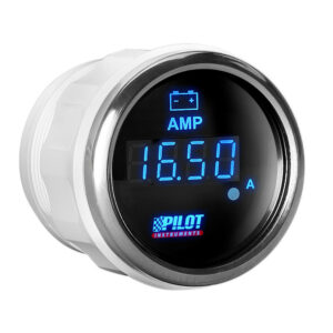 Lampa ΑΜΠΕΡΟΜΕΤΡΟ ΨΗΦΙΑΚΟ ΜΑΥΡΟ ΜΕ ΛΕΥΚΟ ΦΩΣ BLACK DIGITAL SERIES 9-32V 52mm